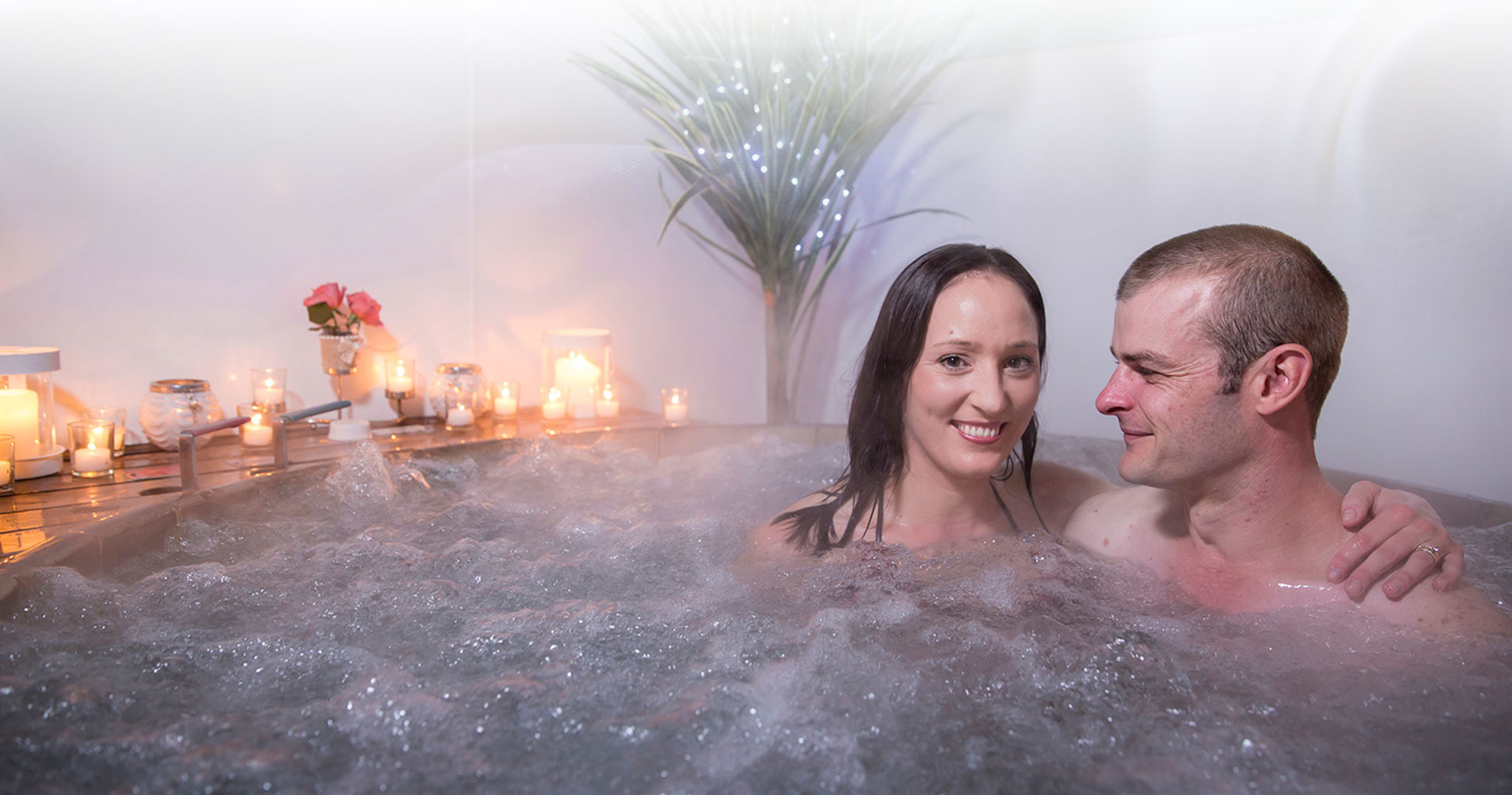 Couple enjoying a romance packahe